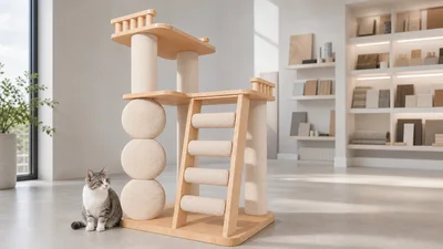 Cat Activity Tower with Climbing Ramp for Pet Brands
