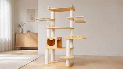 Capsule, Hammock and Den Cat Tree for Multi-Zone Retail Assortments