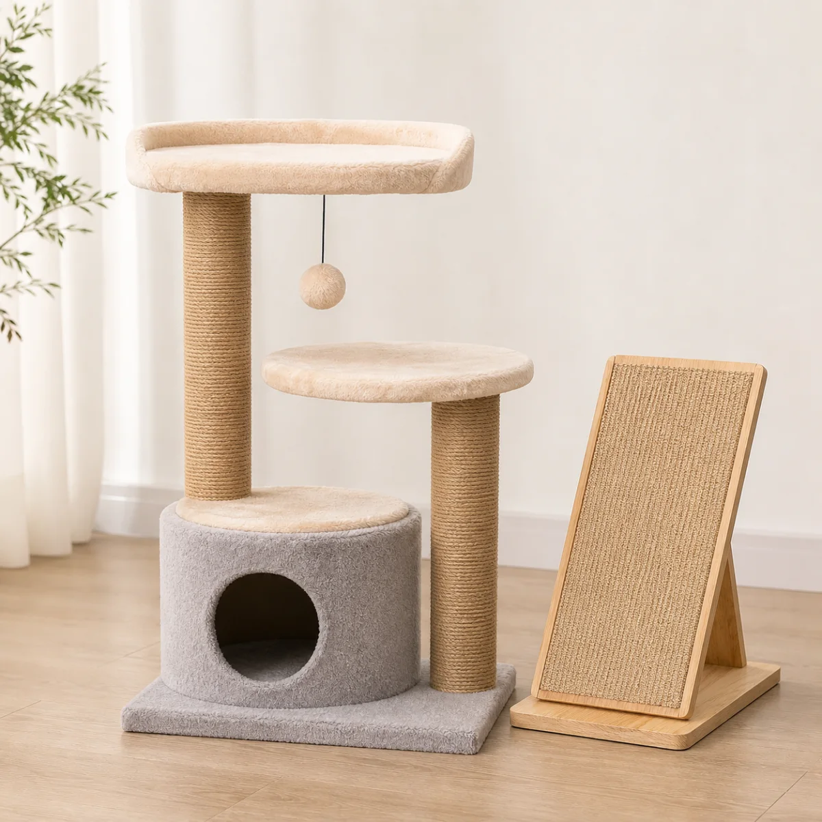 scratching post and wall cat tree sourcing category example