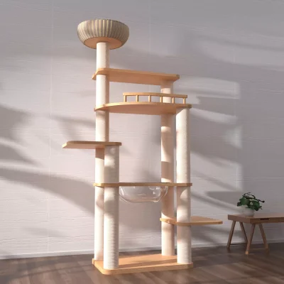 Solid Wood Capsule Cat Tree CT-0708-003