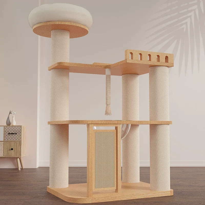 Solid Wood Capsule Cat Tree CT-0708-008