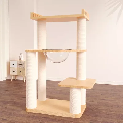 Solid Wood Capsule Cat Tree CT-0708-010