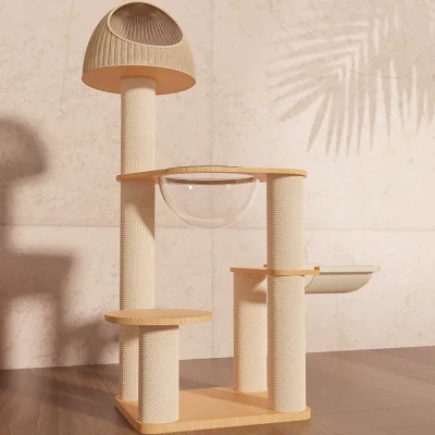 Solid Wood Capsule Cat Tree CT-0708-011