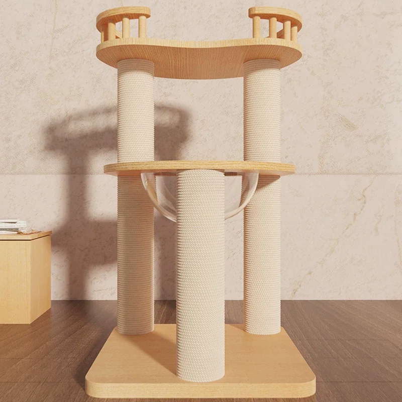 Solid Wood Capsule Cat Tree CT-0708-013