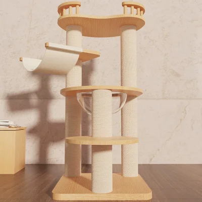 Solid Wood Capsule Cat Tree CT-0708-027