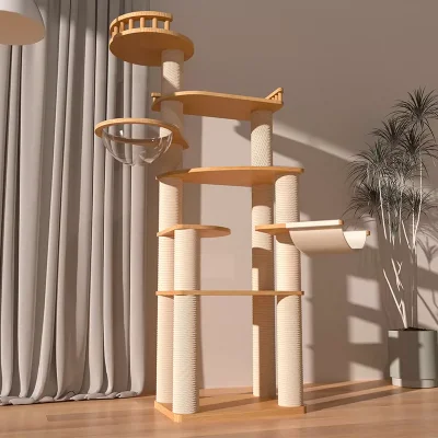 Solid Wood Capsule Cat Tree CT-0708-033