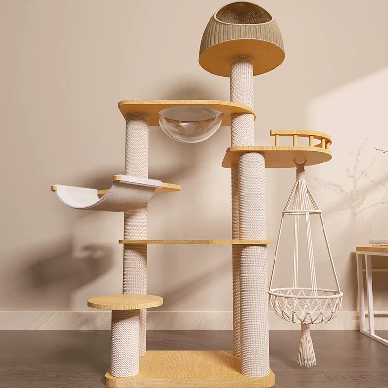 Solid Wood Capsule Cat Tree CT-0708-039