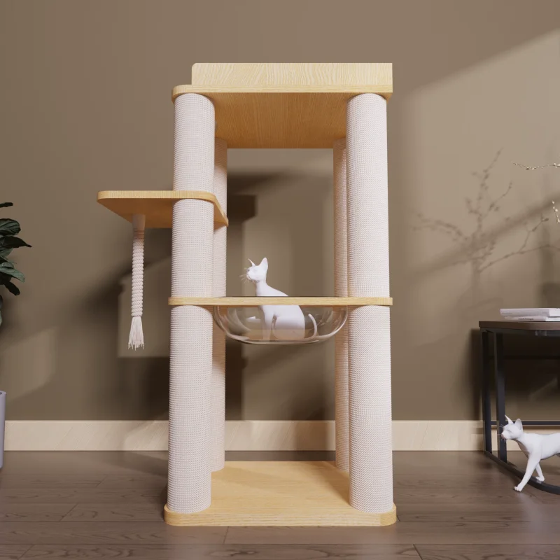Solid Wood Capsule Cat Tree CT-0708-050