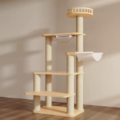 Solid Wood Capsule Cat Tree CT-0708-068