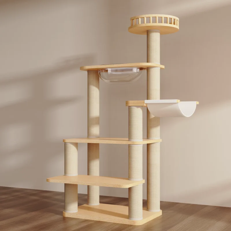 Solid Wood Capsule Cat Tree CT-0708-068