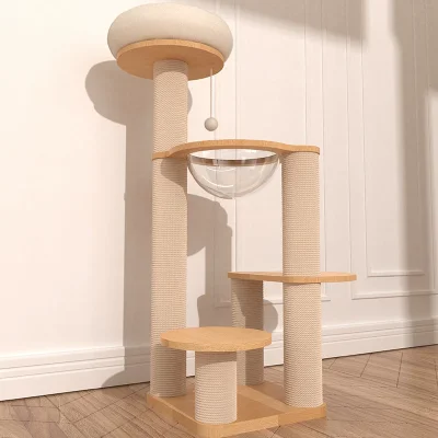 Solid Wood Capsule Cat Tree CT-0708-069