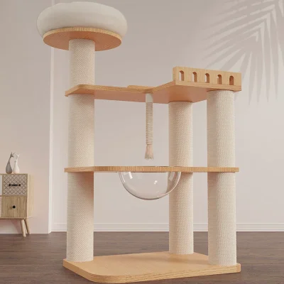 Solid Wood Capsule Cat Tree CT-0708-072
