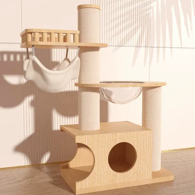Solid Wood Capsule Cat Tree CT-0708-071
