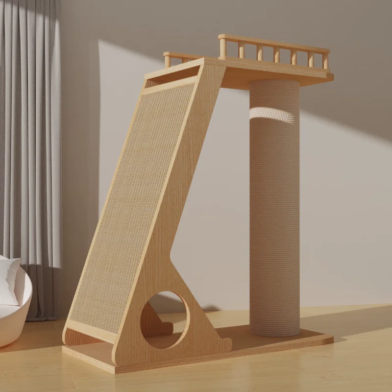 Solid Wood Cat Scratching Post SP-0708-090