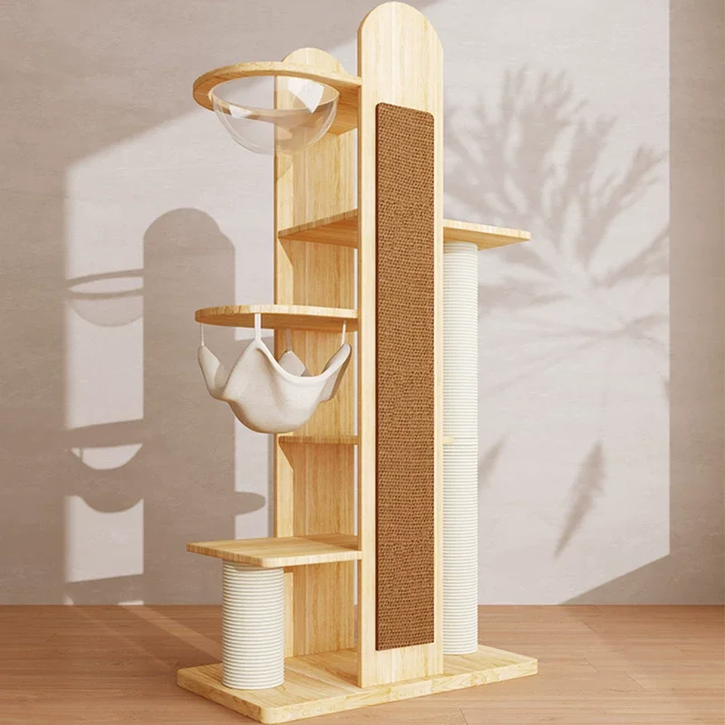 Solid Wood Capsule Cat Tree CT-0708-088